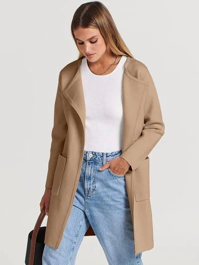 Versatile Casual Lapel Midi Coat