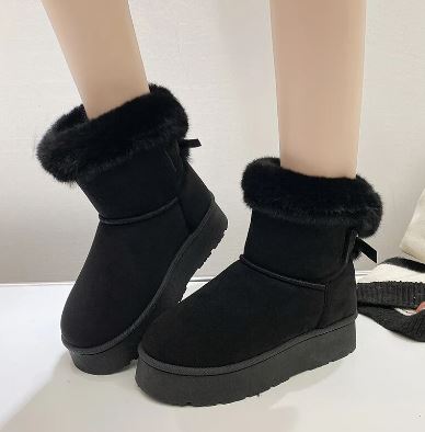 Mid-Tube Cotton Short Boots