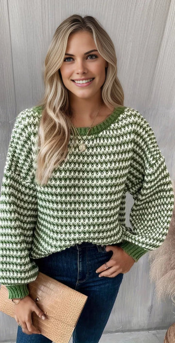 Women's striped loose sweater