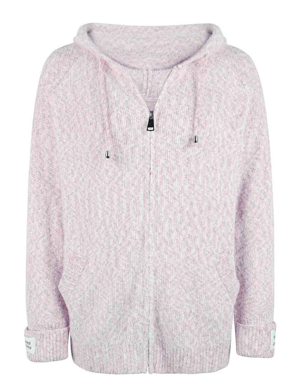 Women’s Hooded Cardigan – Knit Fabric – Relaxed Fit – Zip Closure – Long Sleeve Casual Wear