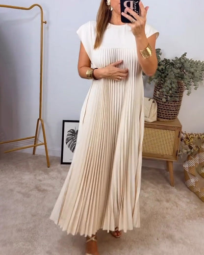 Sleeveless Pleated Dress for Women