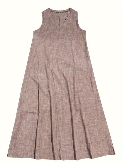 Women’s Maxi Dress - Sleeveless V-Neck - Flowy Relaxed Fit - Lightweight Breathable