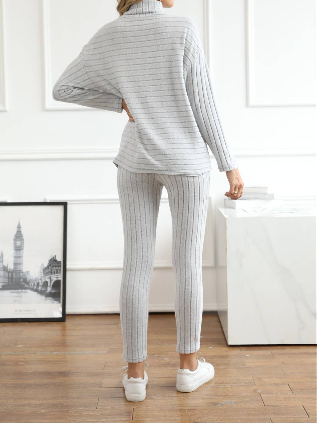 Women's elegant turtleneck and pants set