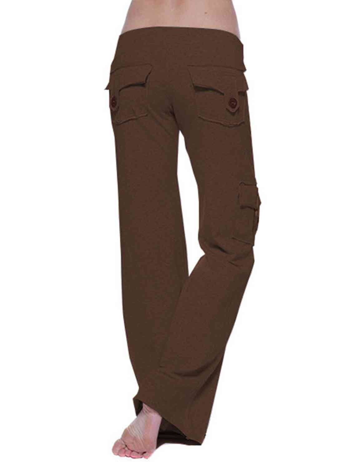Women's mid rise cargo wide leg pants