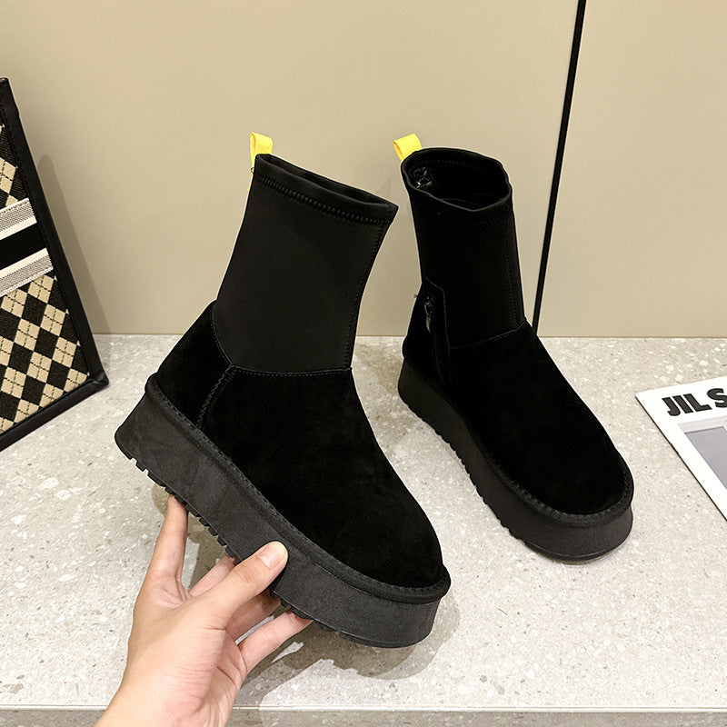 Thick Sole Warm Ski Boots