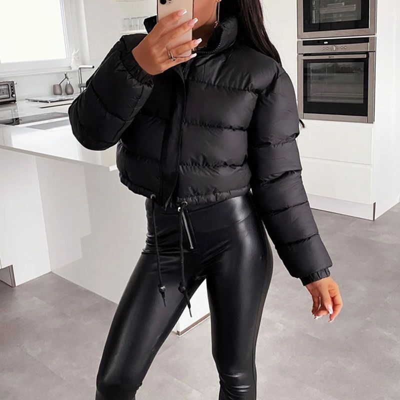 Women's cropped puffer jacket