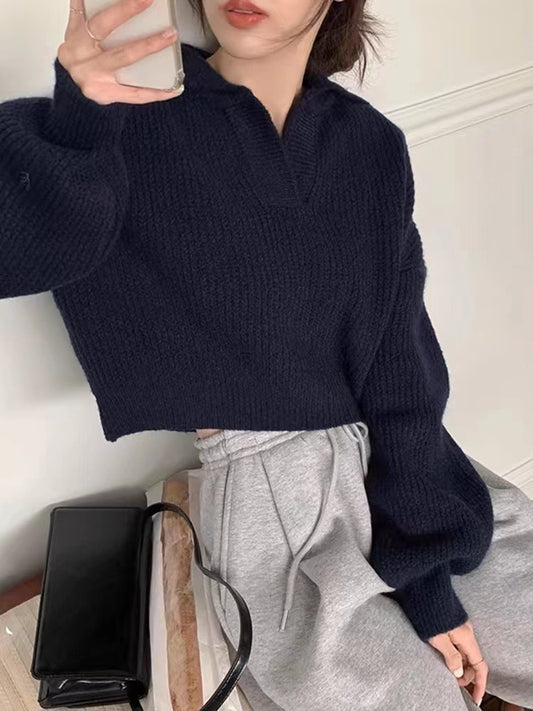 V-Neck Minimalist Pullover Sweater