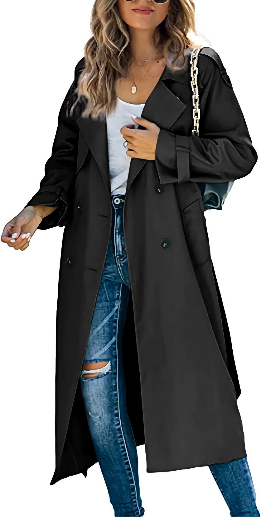 Phoebe - Windproof trench coat with long sleeves
