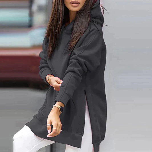 Veronique - oversized slit hoodie