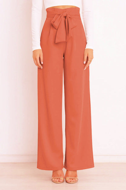 Women's stylish elegant wide leg trousers
