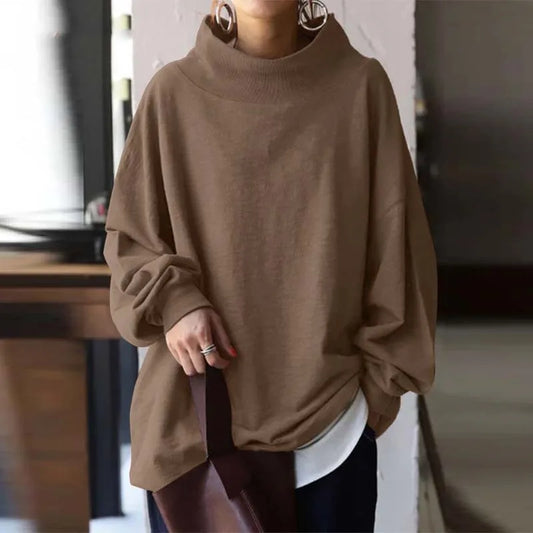 Relaxed Fit Oversized Turtleneck Sweater