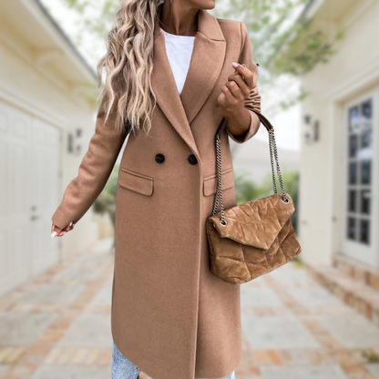 Tiana - lapel neck double-breasted overcoat