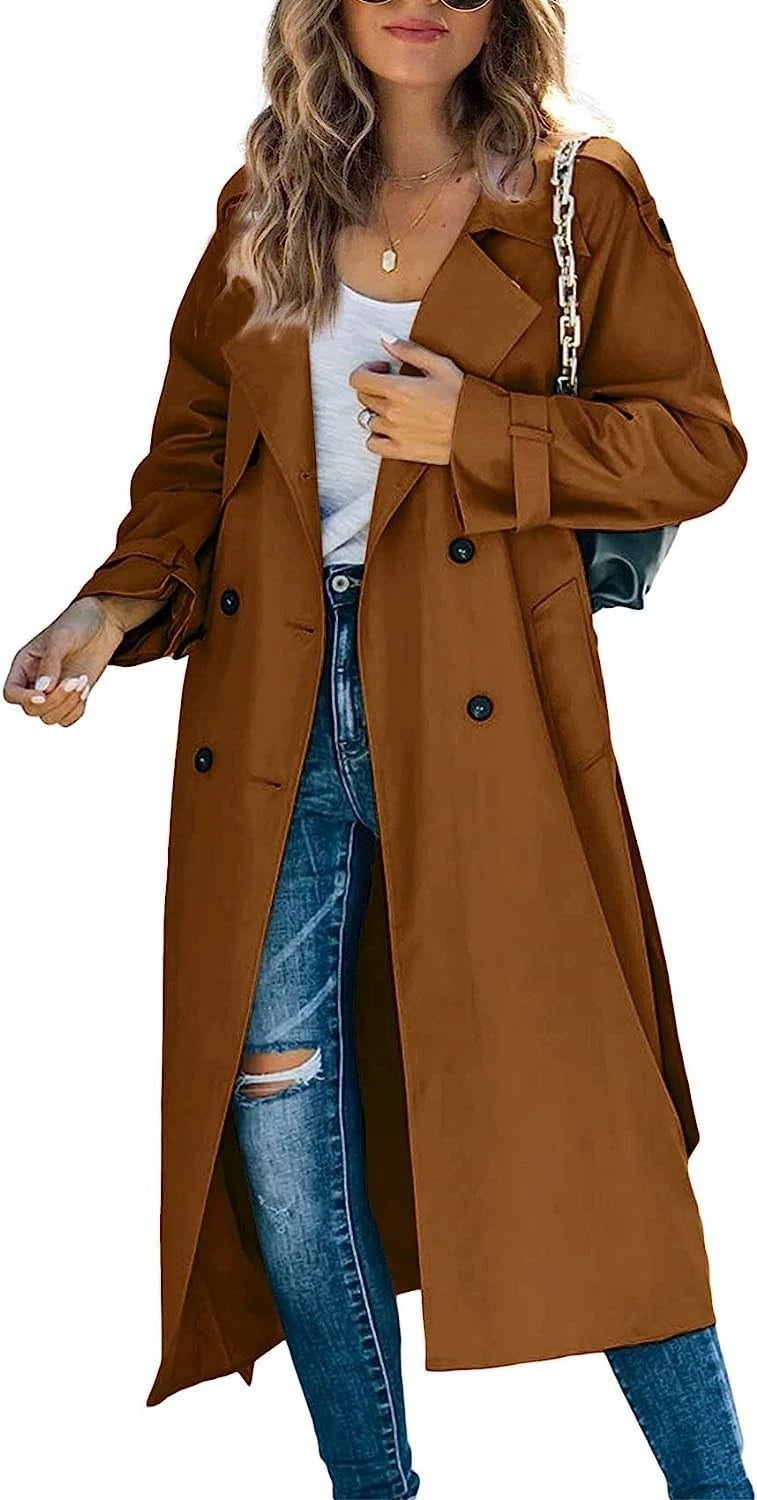 Phoebe - Windproof trench coat with long sleeves