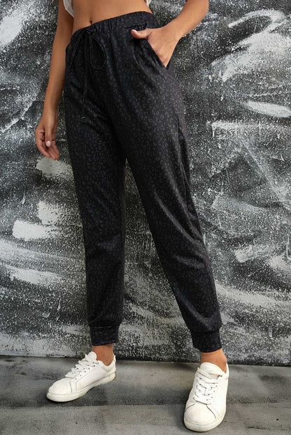 Malaika - leopard print joggers with pockets
