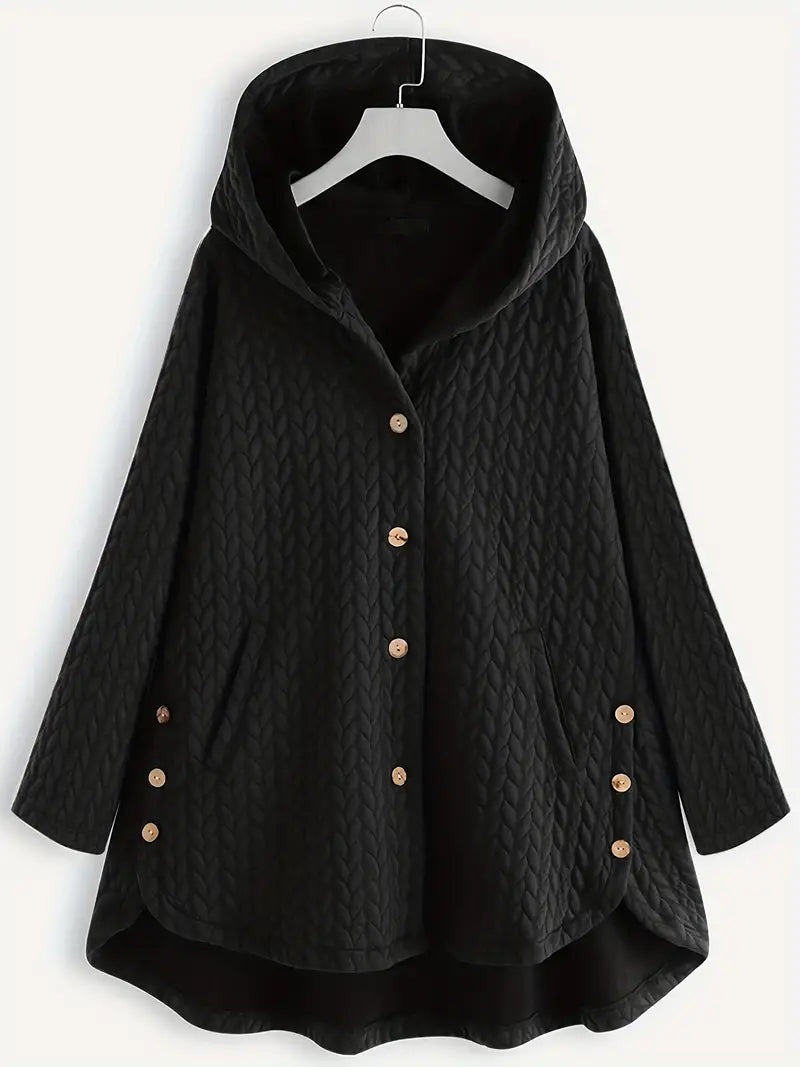 Women's quilted hooded winter coat