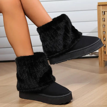 Women's ankle boots with fur