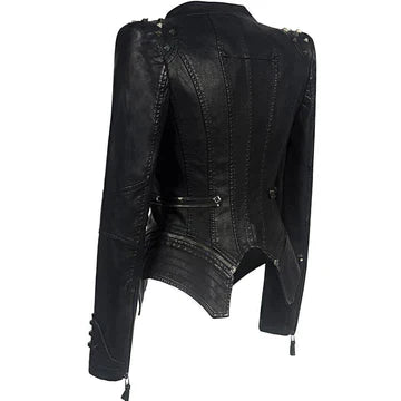 Women's elegant premium leather jacket