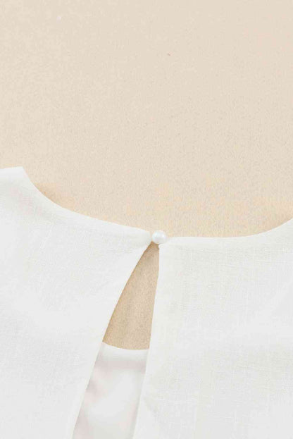 Women's Sleeveless Jumpsuit - Wide Leg - Relaxed Fit - Round Neck Flowy Design