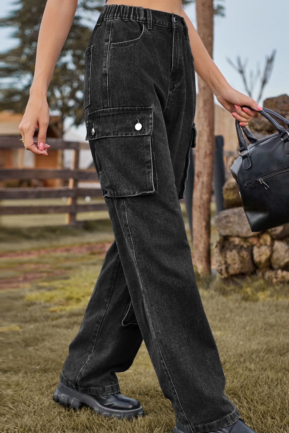 Jade - loose fit long jeans with pockets