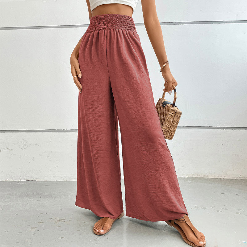 Wilma - solid color flared wide-leg pants