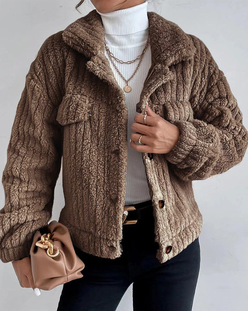 Thick Casual Plain Coat
