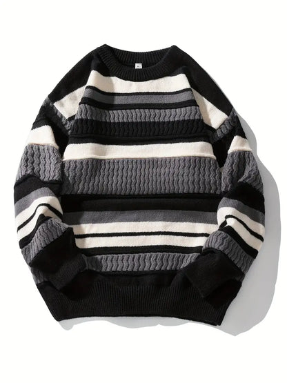 Women's striped crew neck sweater