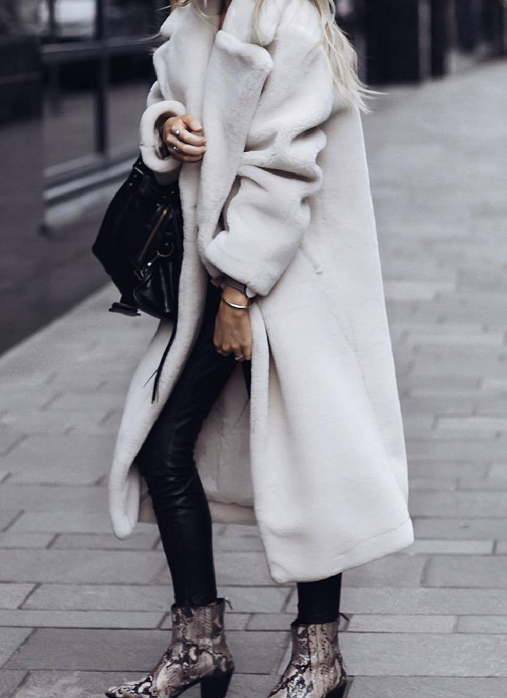 Women's incredibly oversize stylish long warm jacket with lapel