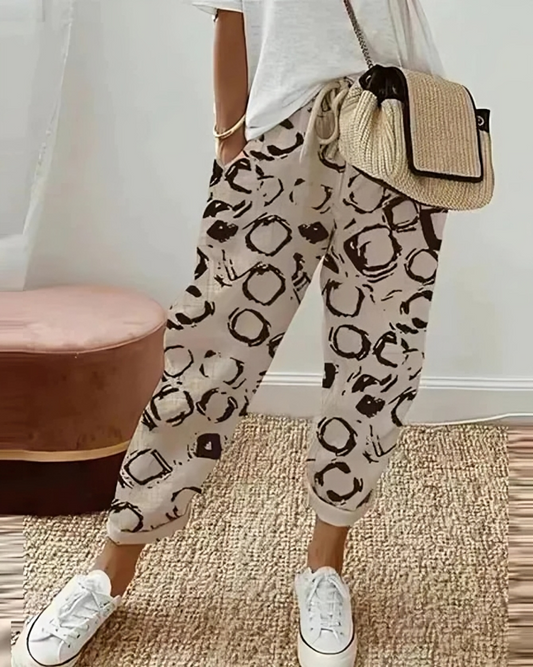 Linen Relaxed Fit Jogger Pants