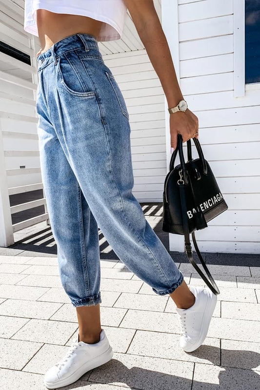 High-Waisted Relaxed Fit Mom Jeans
