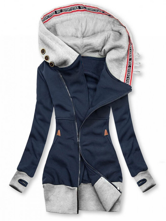 Warm Hooded Open Sleeve Sweater
