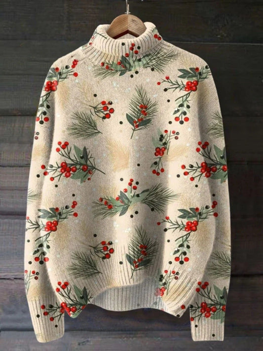 Wool Knit Relaxed Fit Turtleneck Sweatshirt 