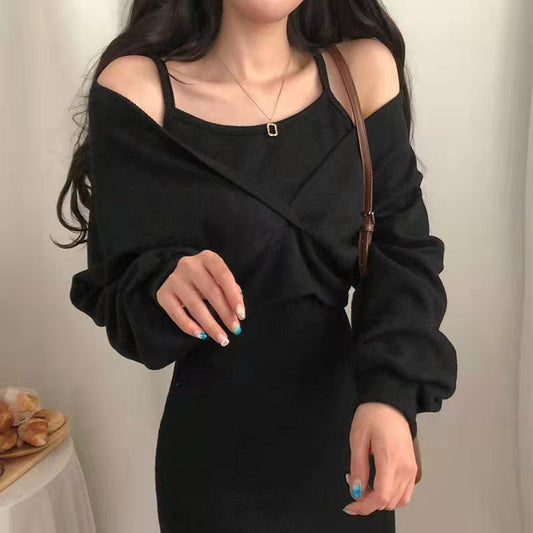 Slouchy Knit Off-Shoulder Sweater