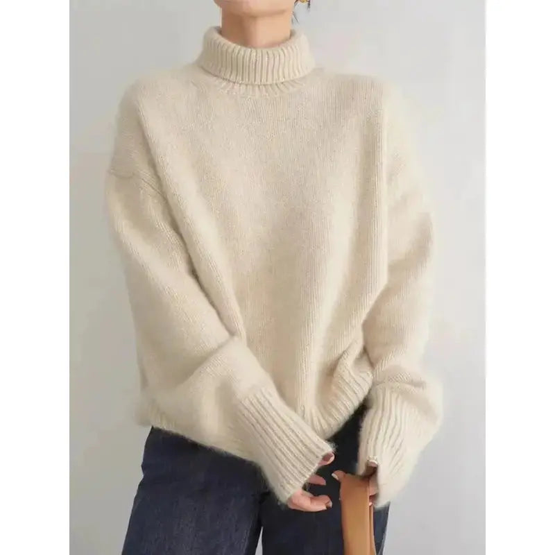 Oversized Knit Turtleneck Sweater