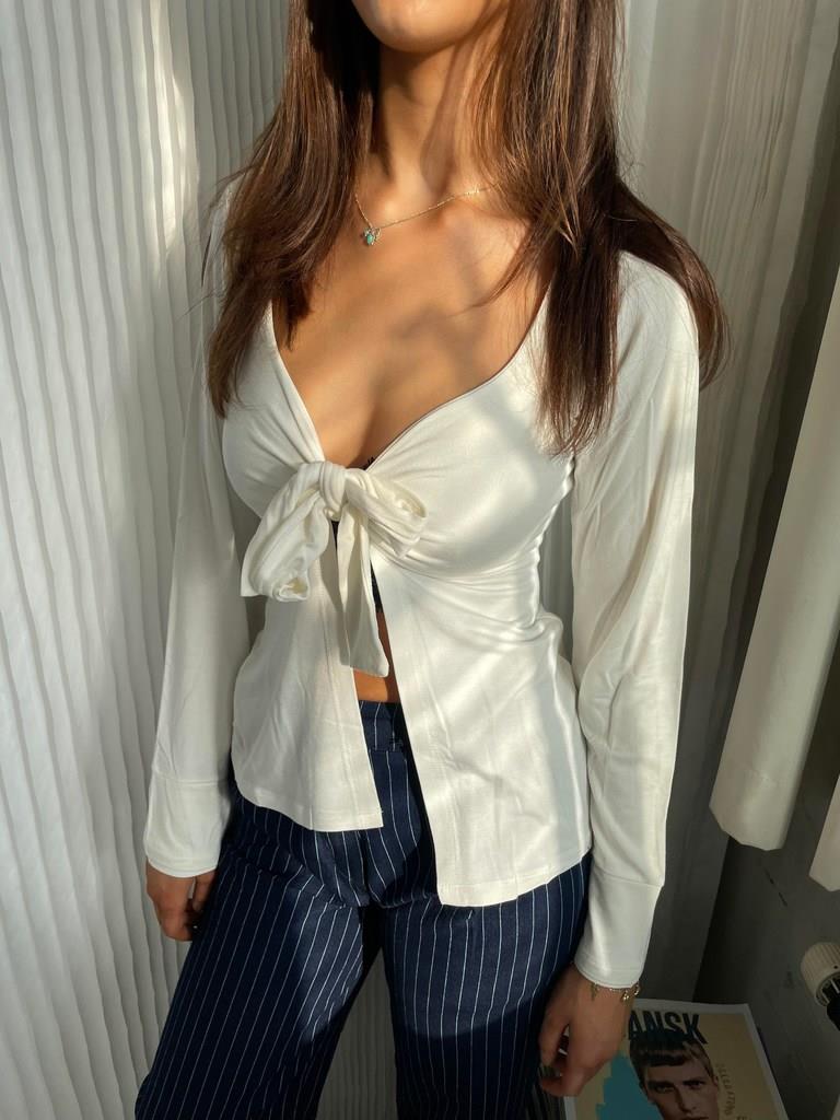 Women's white stylish sweater