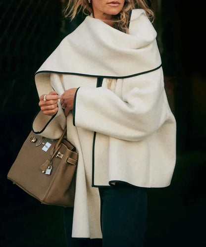 Women's style short coat with scarf