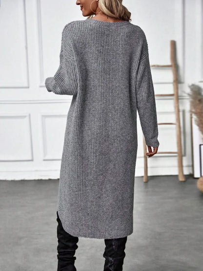 Women's comfortable plain knitted sweater