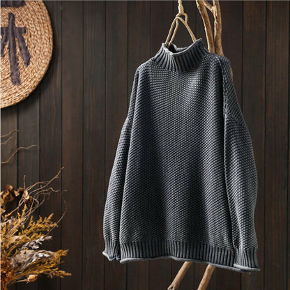 Women's knitted turtleneck sweater
