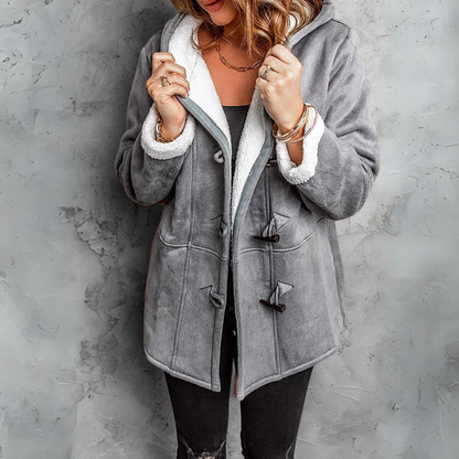 Women's comfortable soft hooded coat