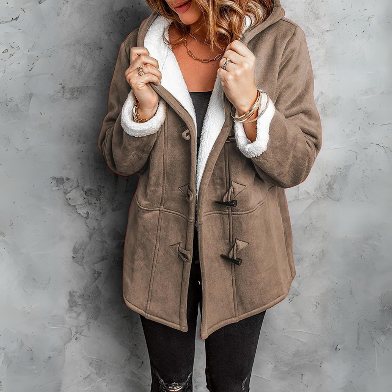 Women's comfortable soft hooded coat