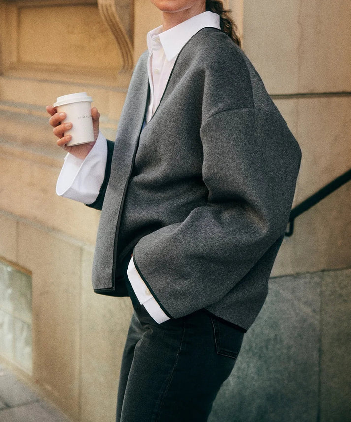 Women's style short coat with scarf