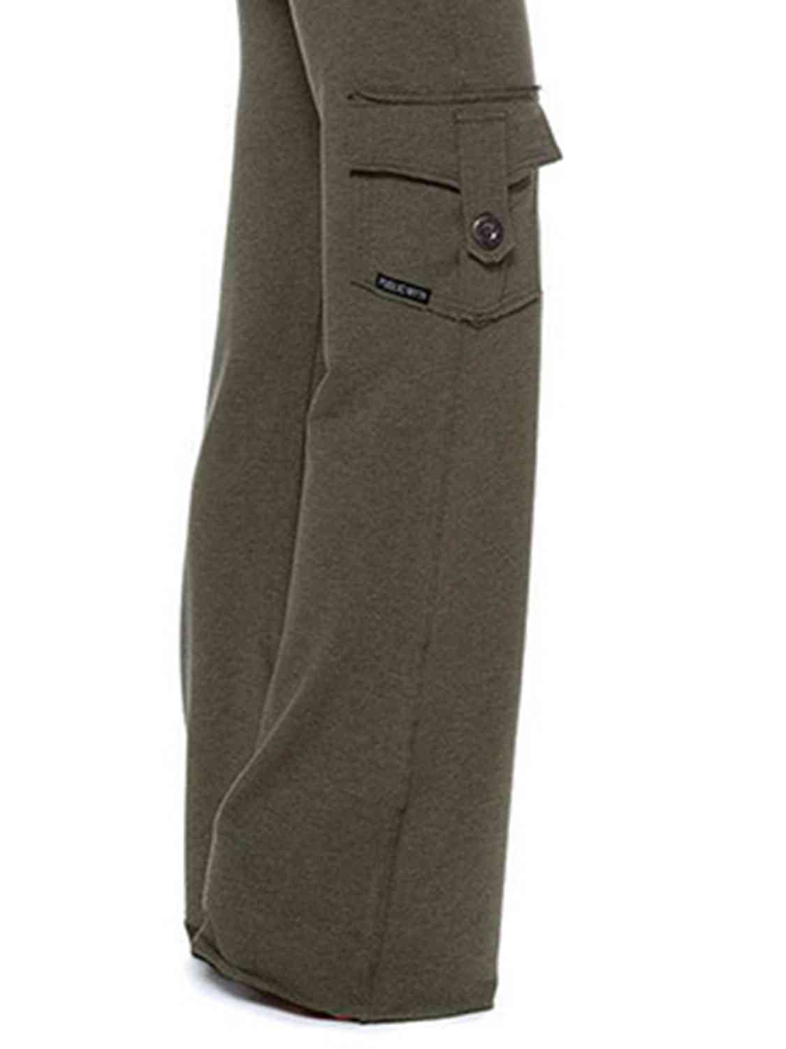 Women's mid rise cargo wide leg pants