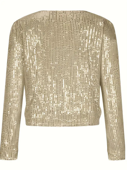 Women's stylish round neck blazer for spring