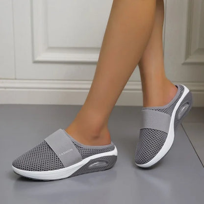 Women's Slip-On Sneakers - Breathable Mesh - Cushioned Sole - Lightweight Comfort