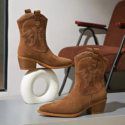 Women's retro cowboy boots