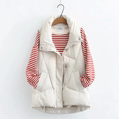 Women's long puffer vest