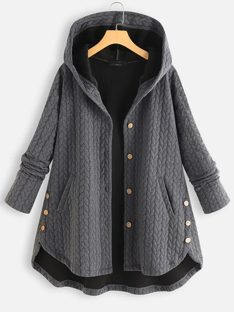 Women's quilted hooded winter coat