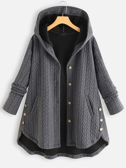 Women's quilted hooded winter coat