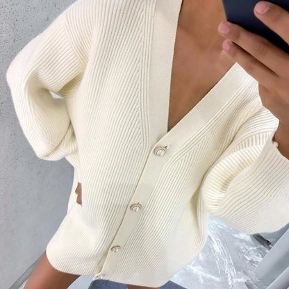 Women's classic button-up cardigan