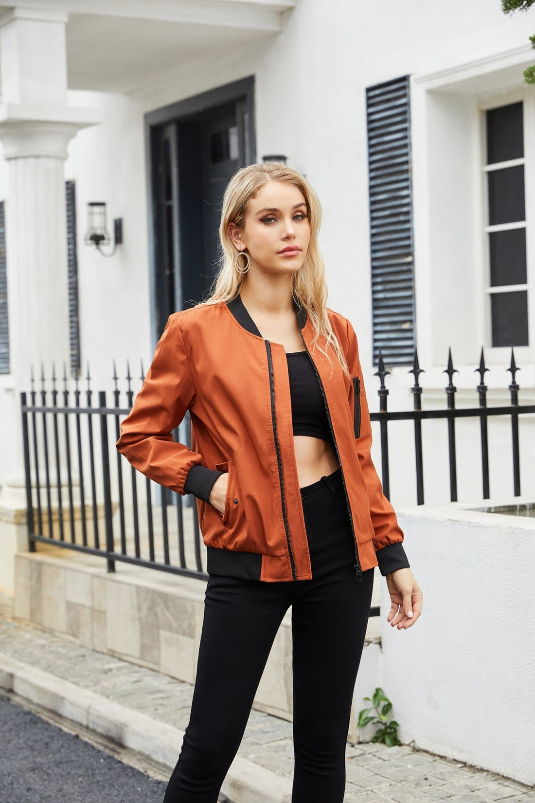 Janessa - Casual Bomber Jacket for Women