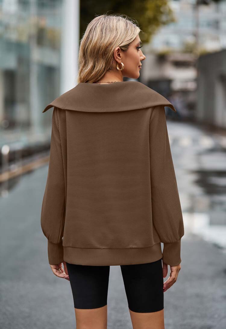 Zip Neckline Pullover Sweater